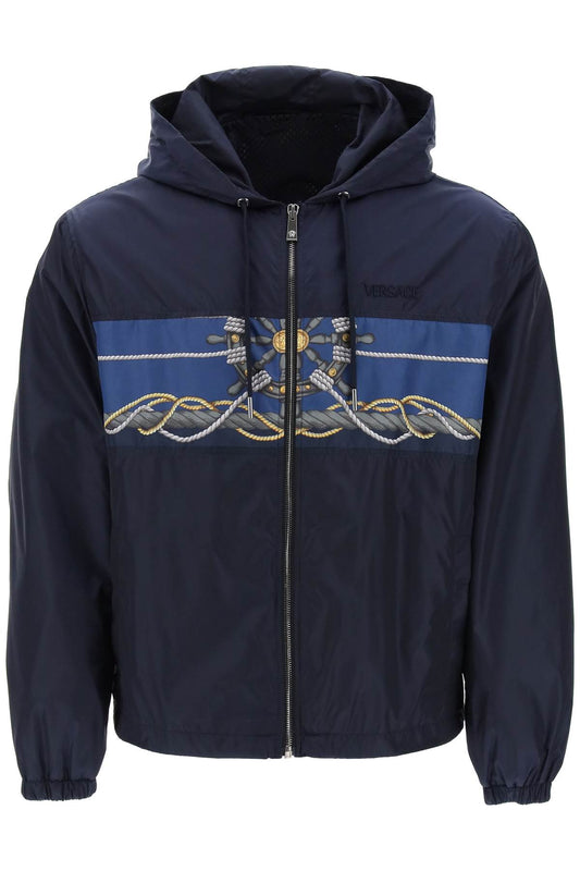 Versace Versace versace nautical hooded jacket