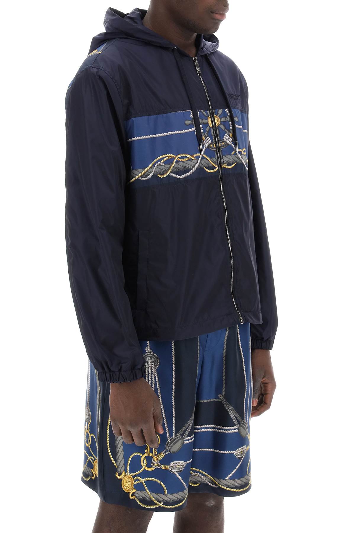 Versace Versace versace nautical hooded jacket