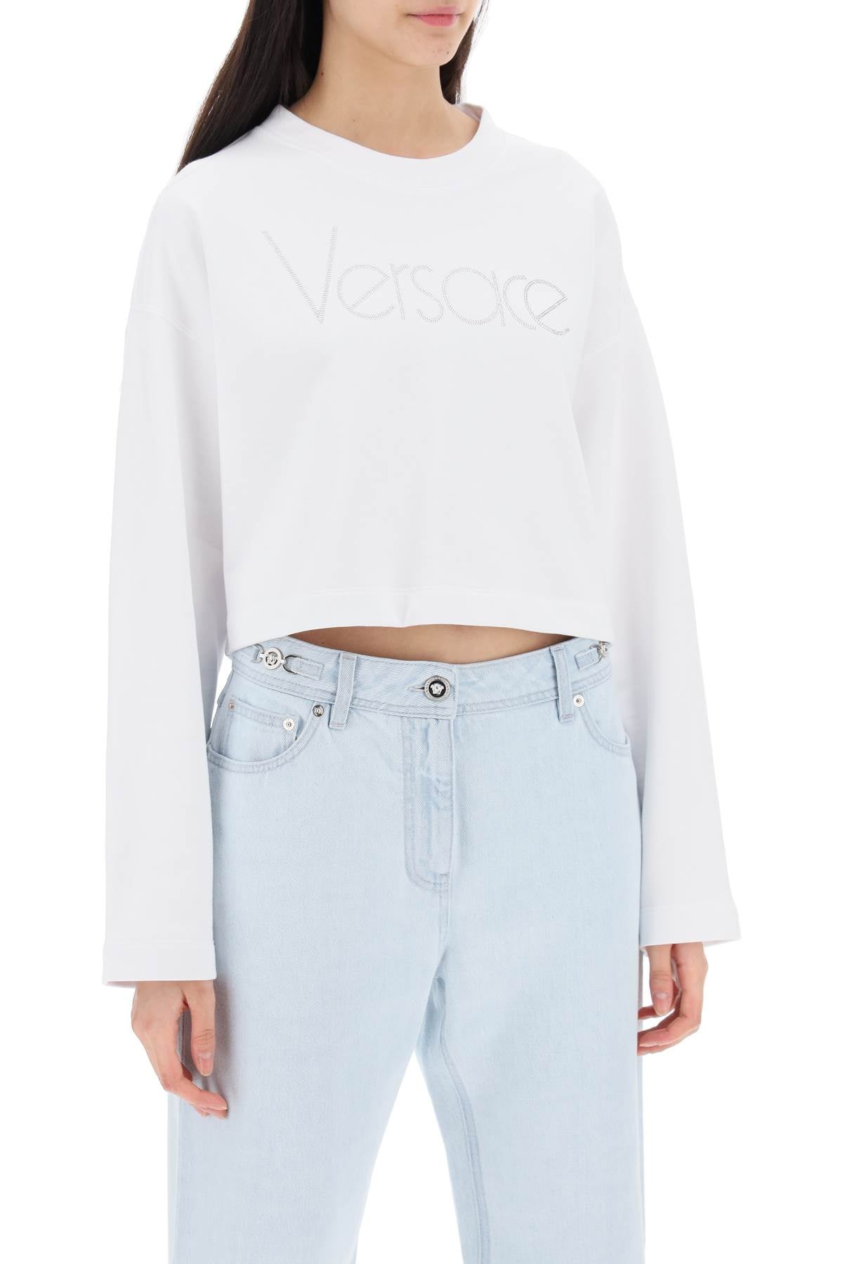 Versace Versace "cropped sweatshirt with rhinestone