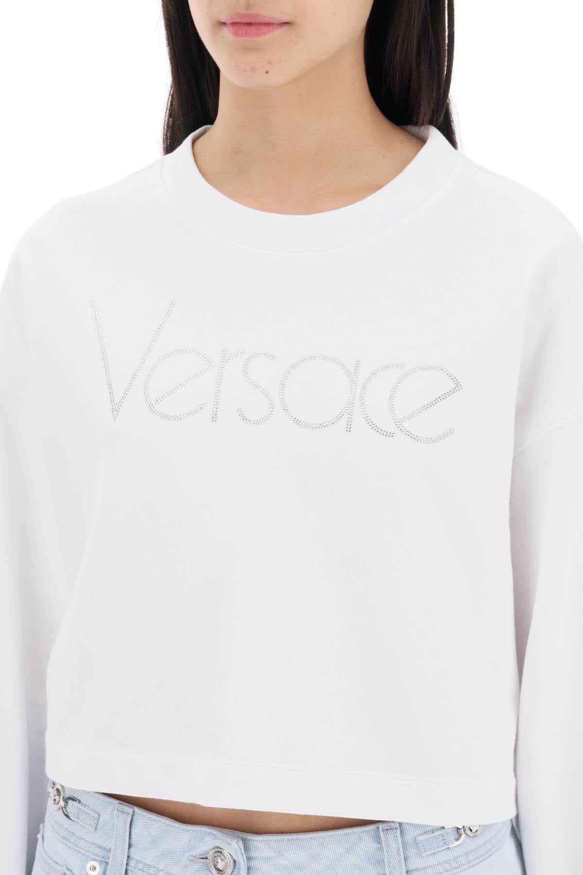 Versace Versace "cropped sweatshirt with rhinestone