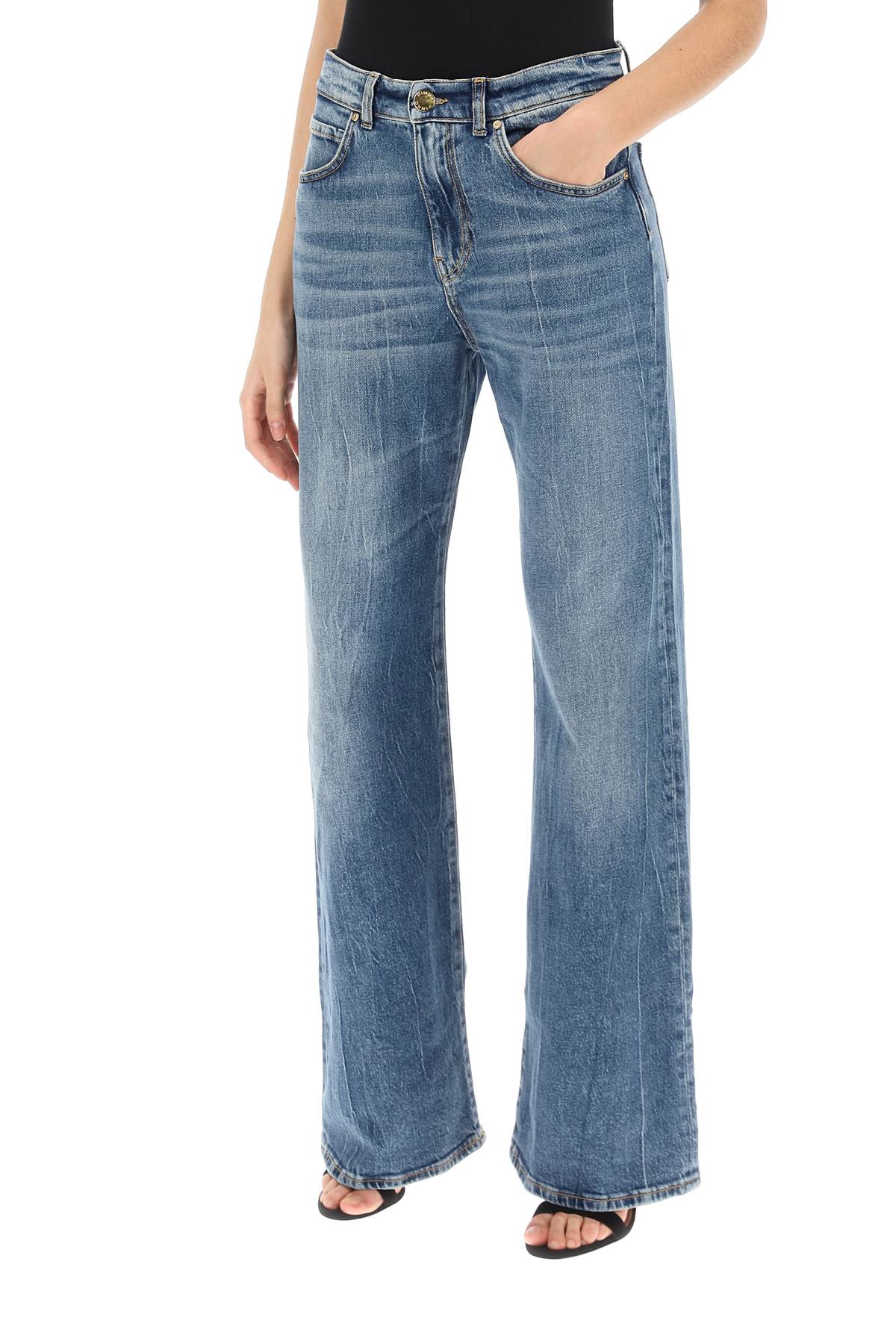 Pinko Pinko wanda loose jeans with wide leg