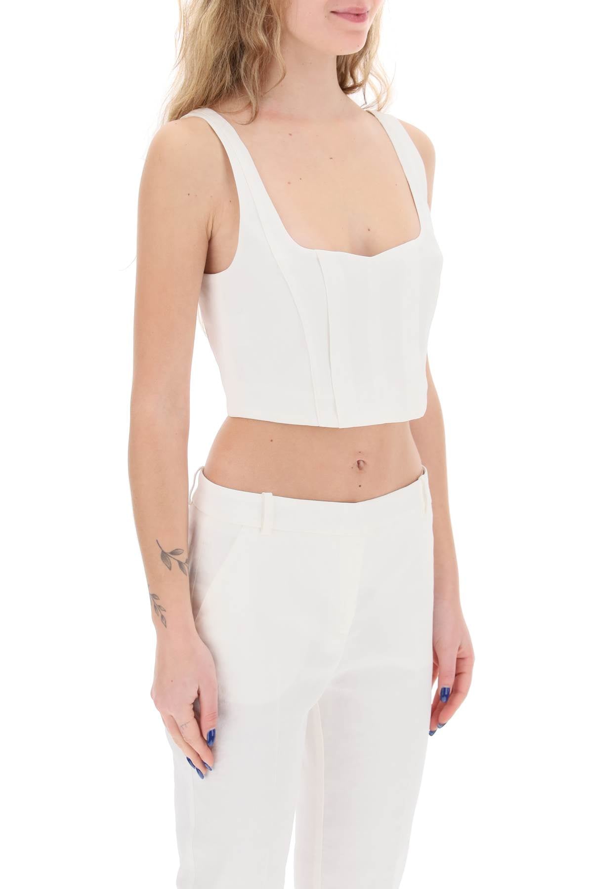 Pinko Pinko linen crop top