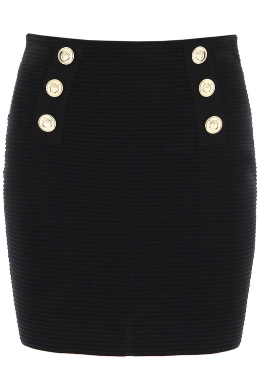 Pinko Pinko cipresso mini skirt with love birds buttons