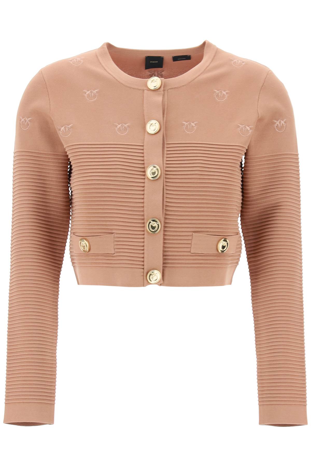 Pinko Pinko ciliegio cardigan with love birds detailing