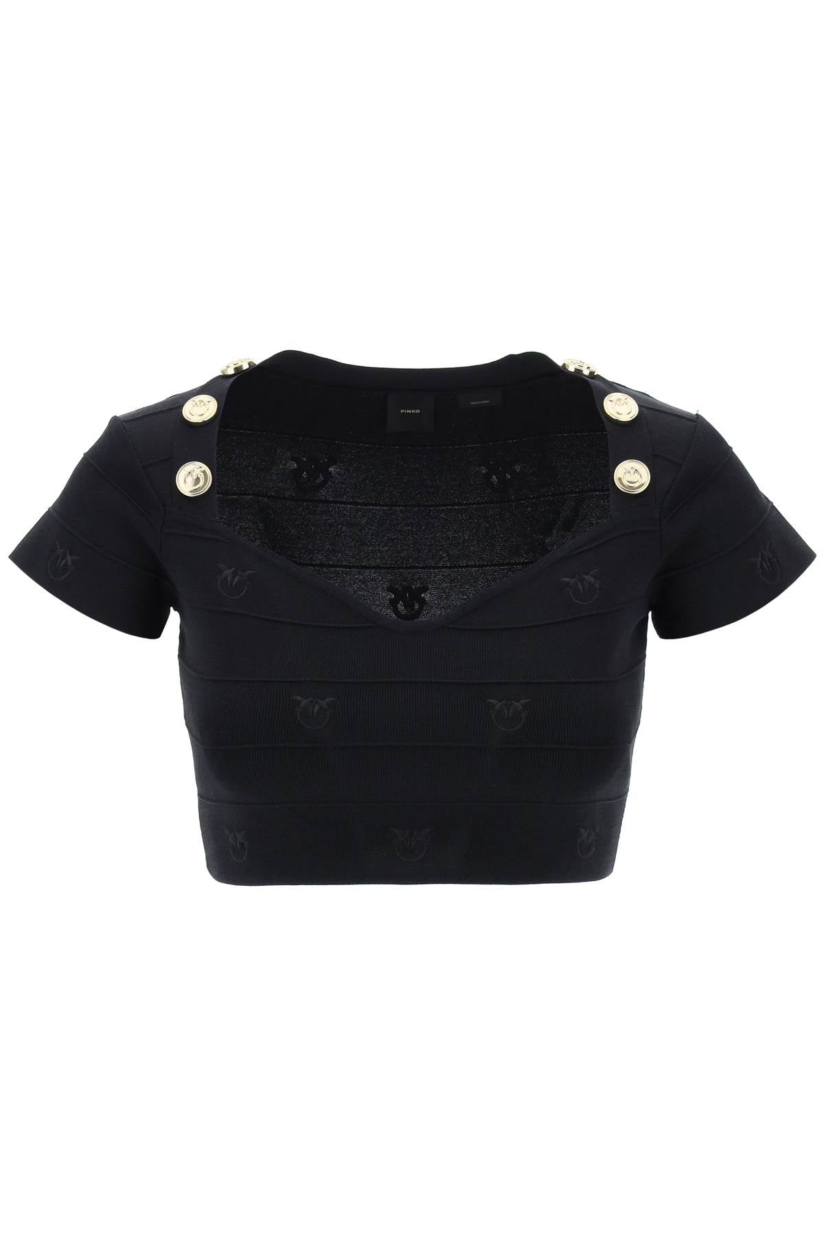 Pinko Pinko hoodia knitted crop top