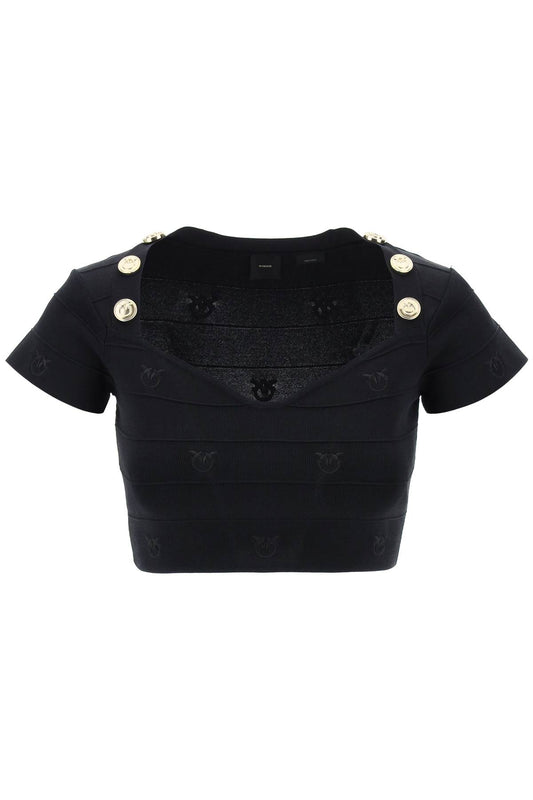 Pinko Pinko hoodia knitted crop top