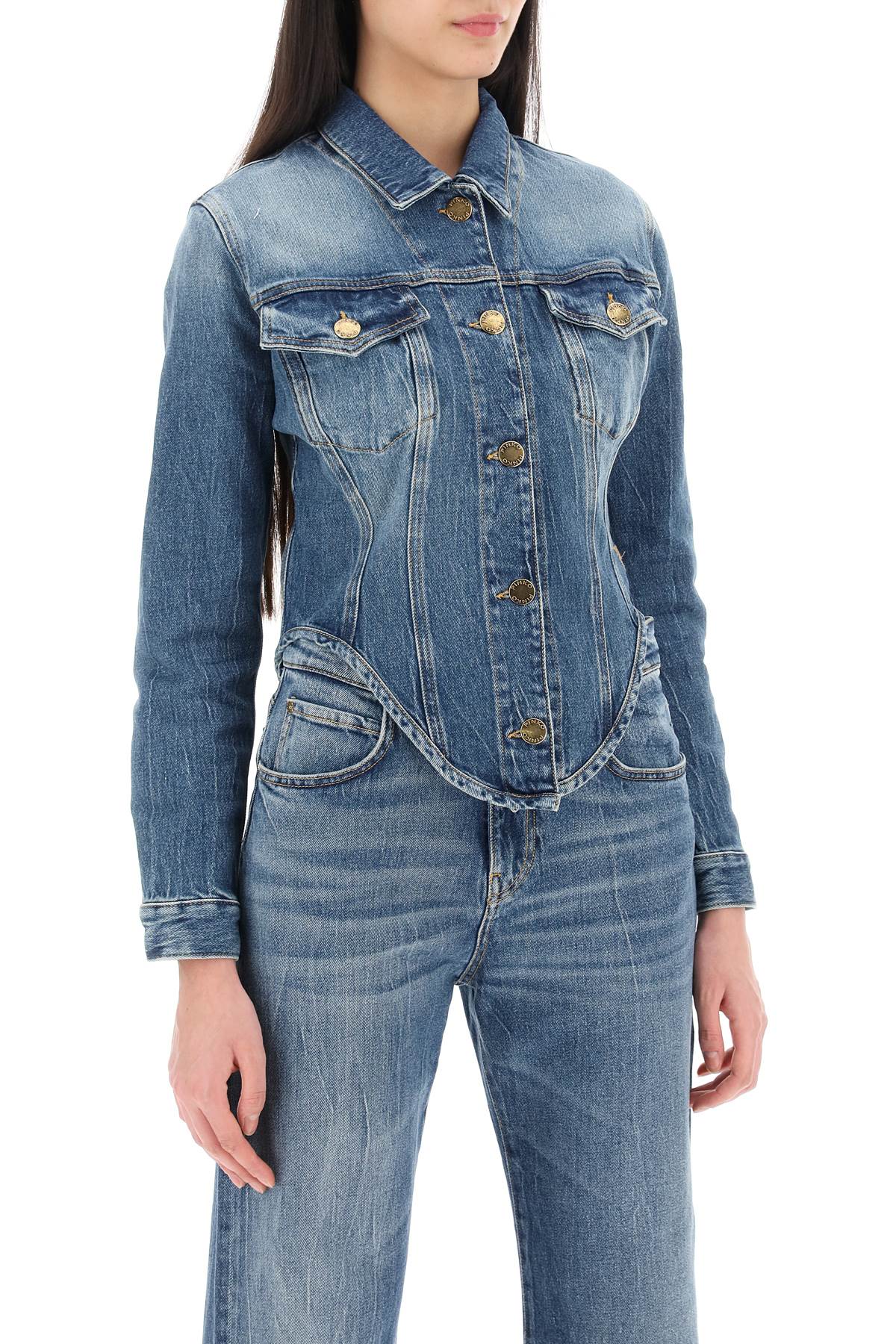 Pinko Pinko benaco shaped denim jacket