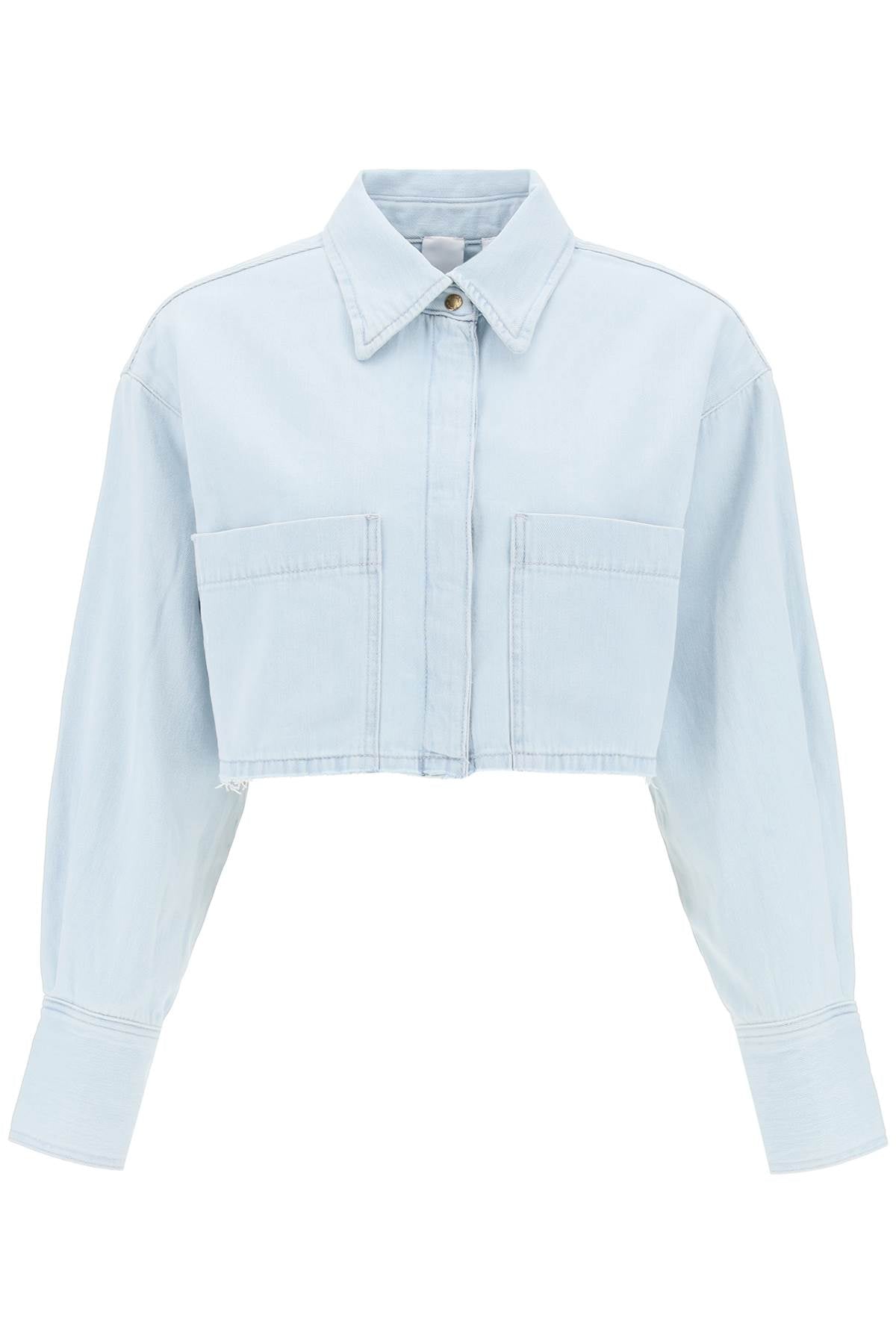 Pinko pergusa cropped denim shirt