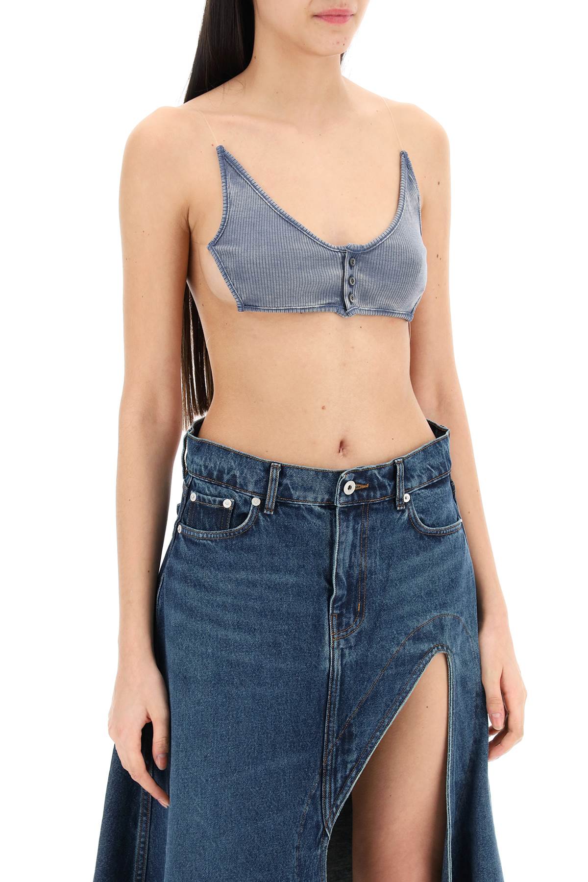 Y Project Y project invisible strap crop top with spaghetti