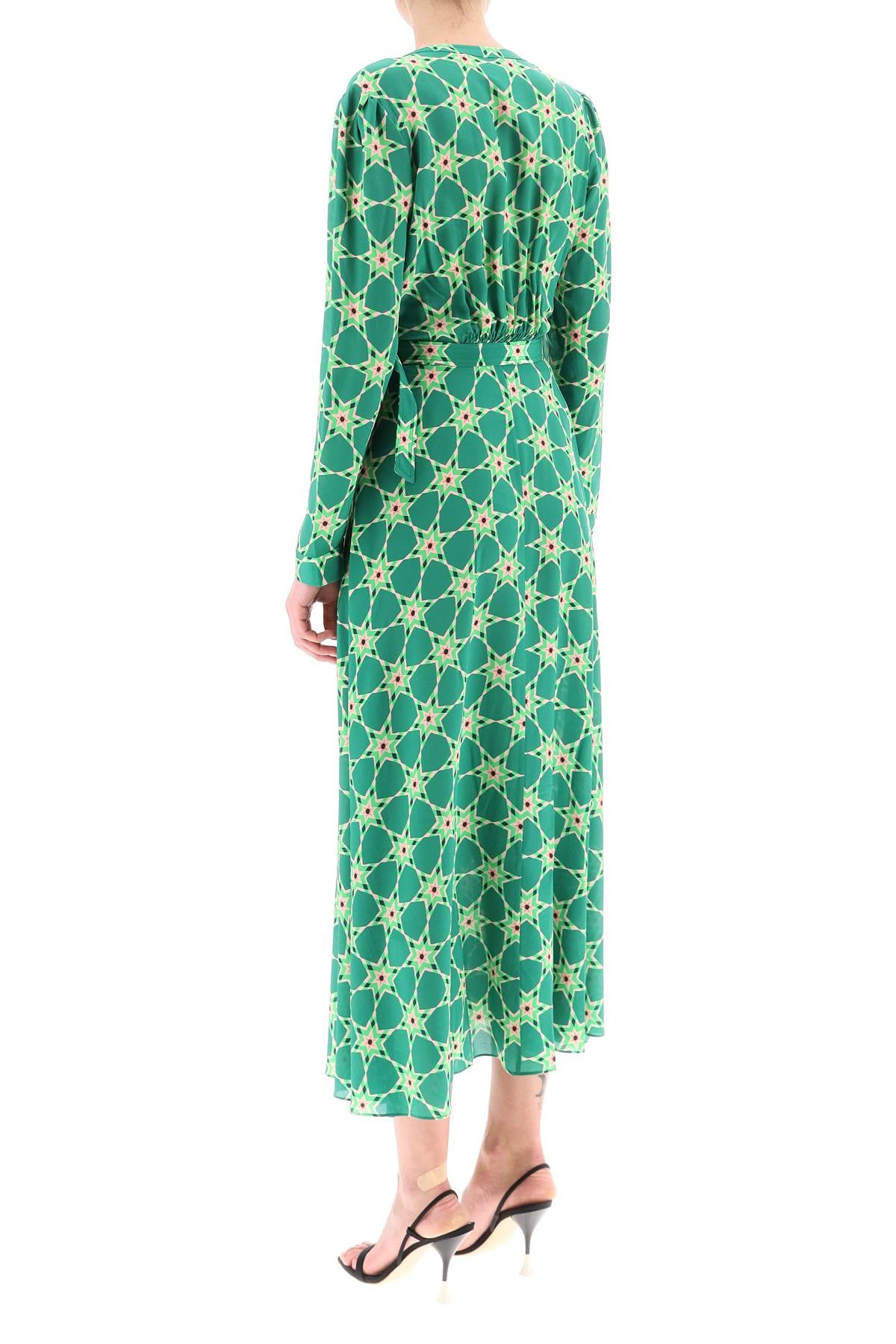 Saloni Saloni 'lea' long shirt dress in silk crepe