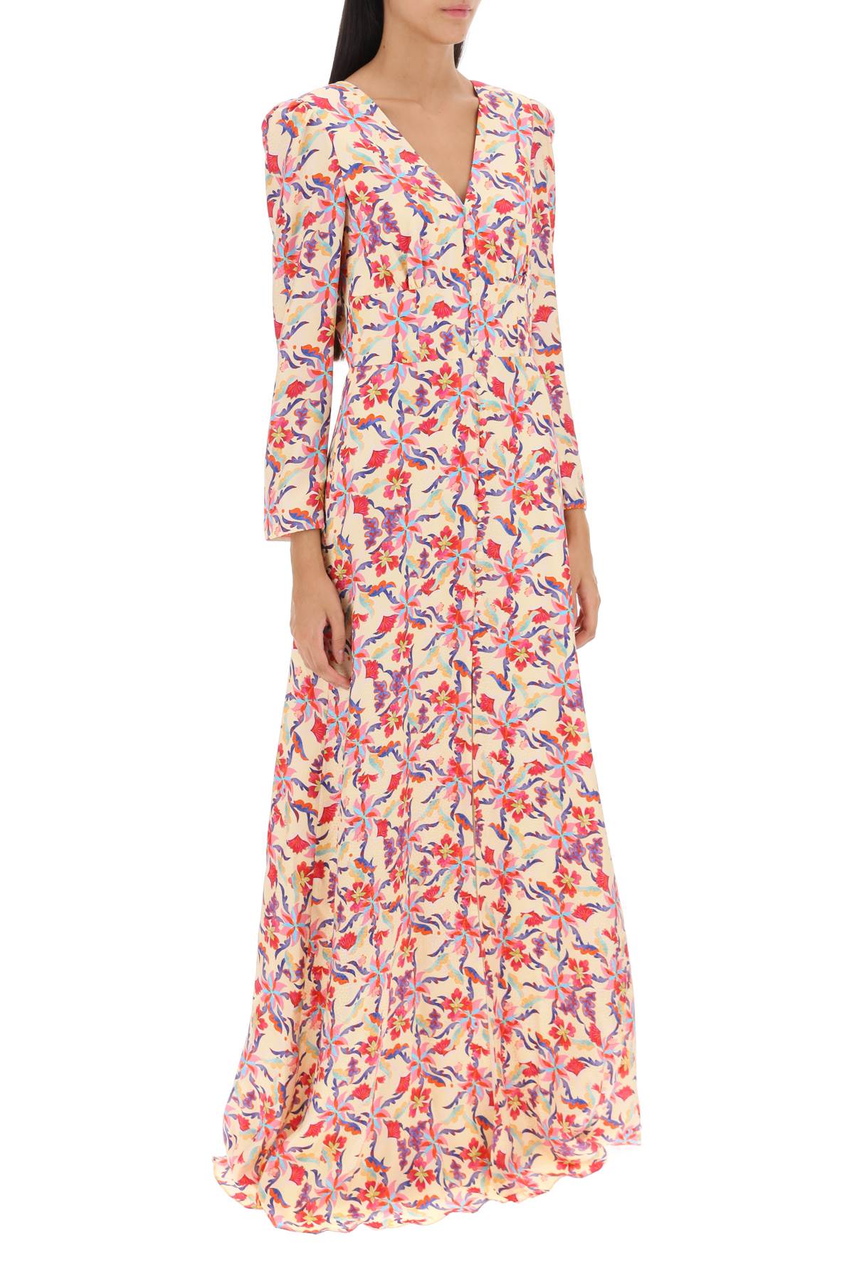 Saloni Saloni margot long-sleeved maxi dress