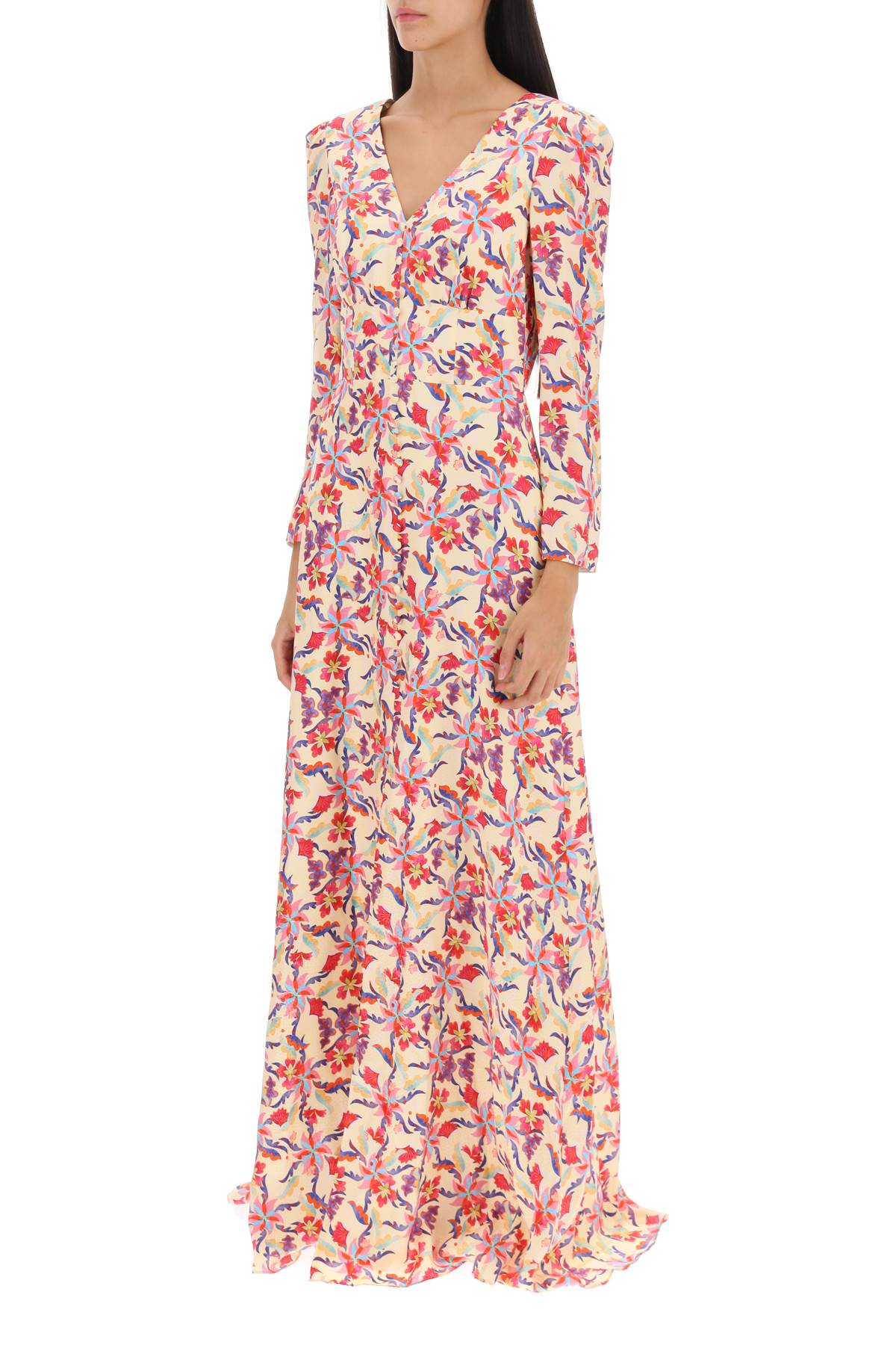 Saloni Saloni margot long-sleeved maxi dress