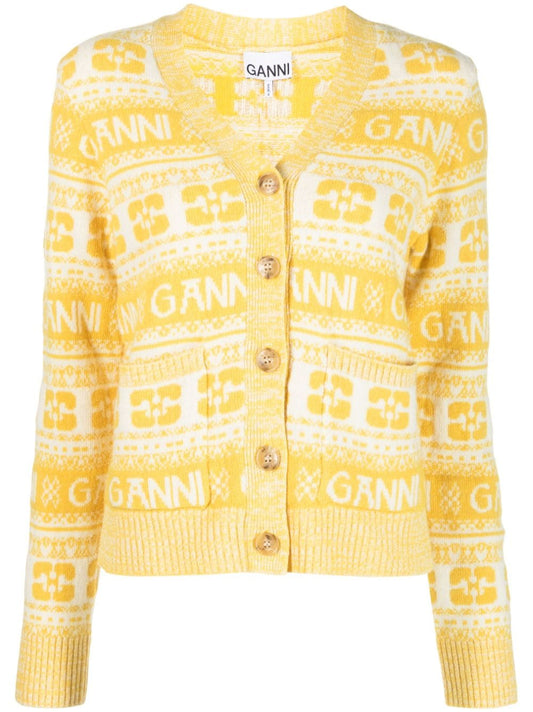 Ganni GANNI Sweaters Yellow