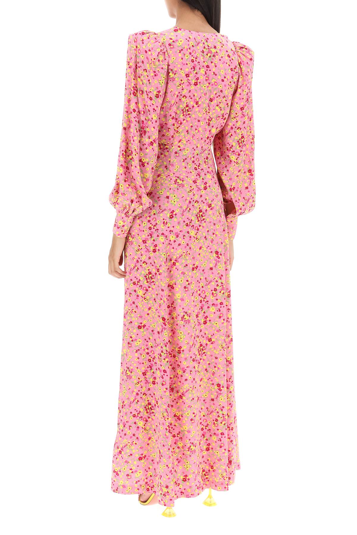 Rotate maxi shirt dress with bouffant sleeves