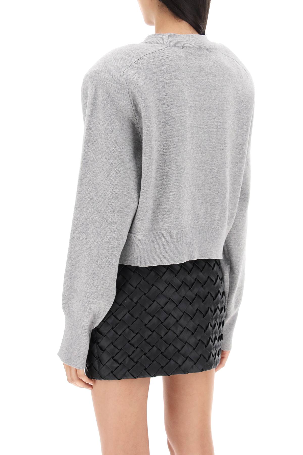 Rotate Rotate cropped sweater with rhinestone-studded logo