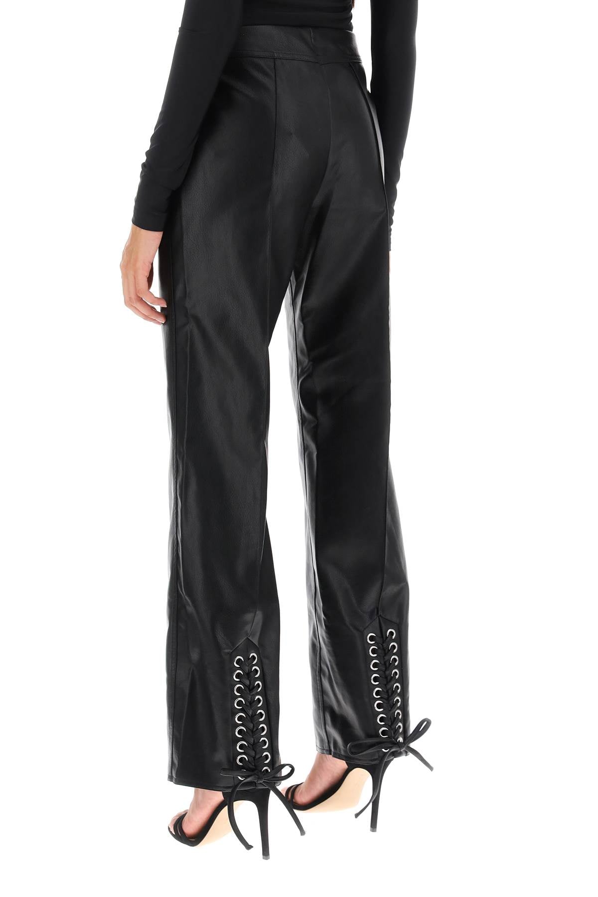 Rotate Rotate straight-cut pants in faux leather