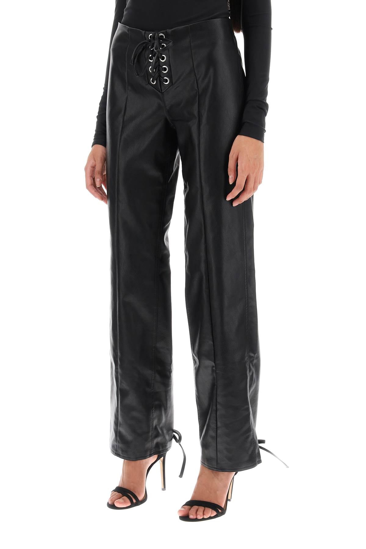 Rotate Rotate straight-cut pants in faux leather