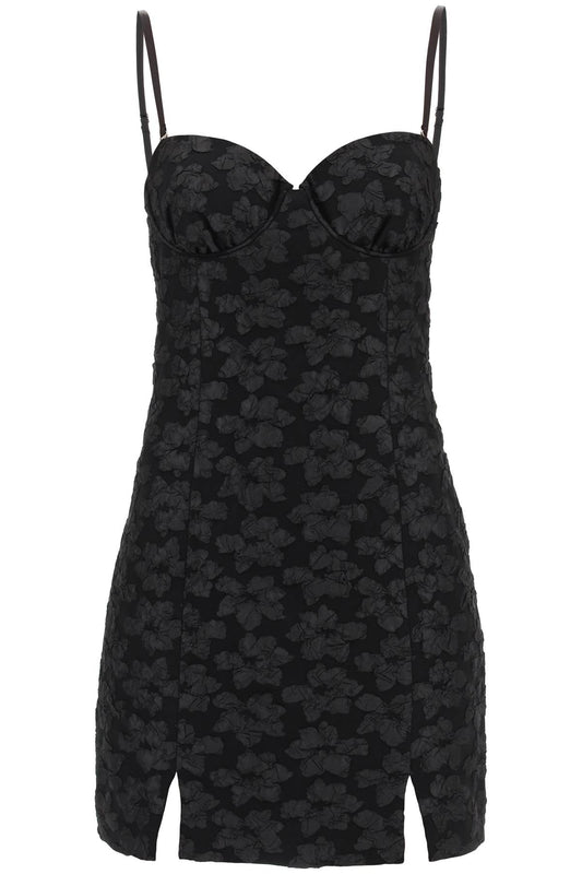 Rotate 3d jacquard bustier mini dress