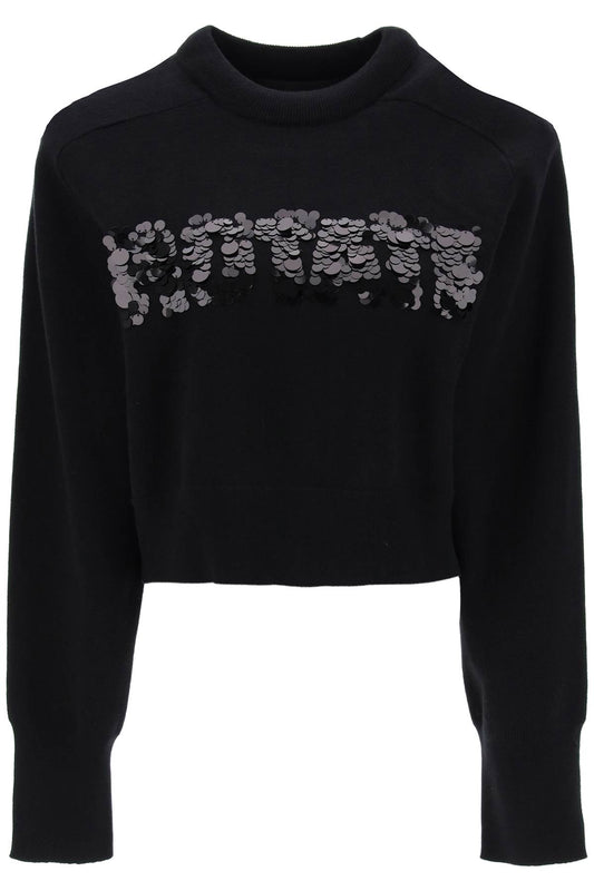 Rotate Rotate sequined logo knit sweatshirt