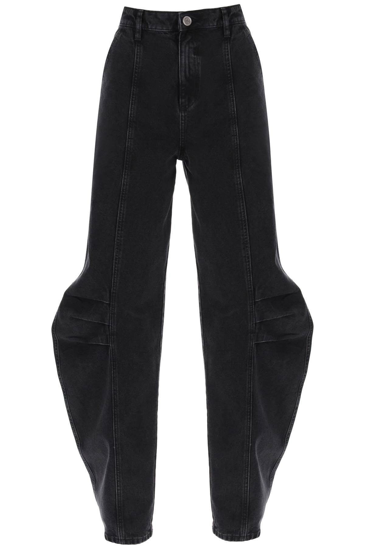 Rotate Rotate baggy jeans with curved leg