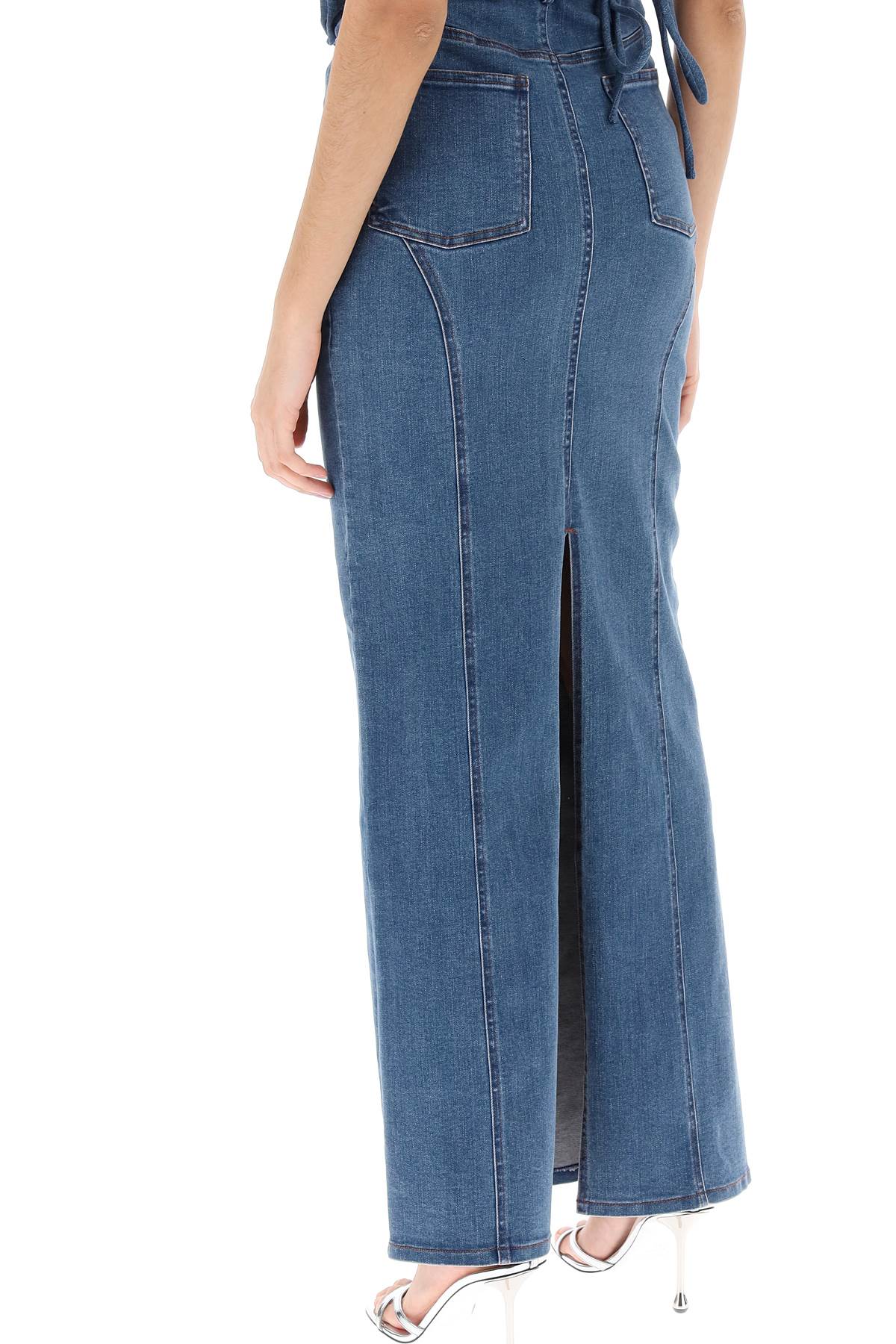 Rotate Rotate denim maxi skirt