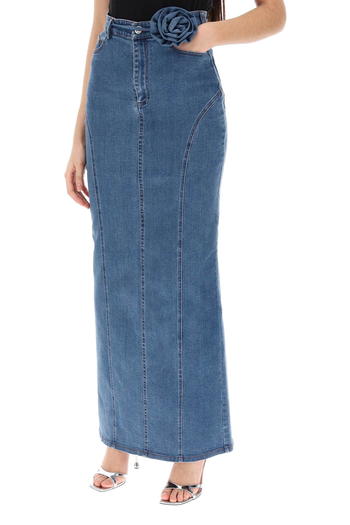 Rotate Rotate denim maxi skirt