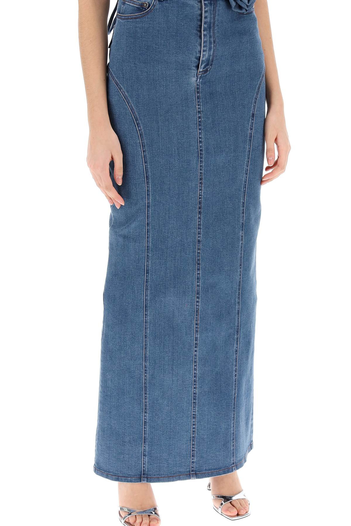 Rotate Rotate denim maxi skirt