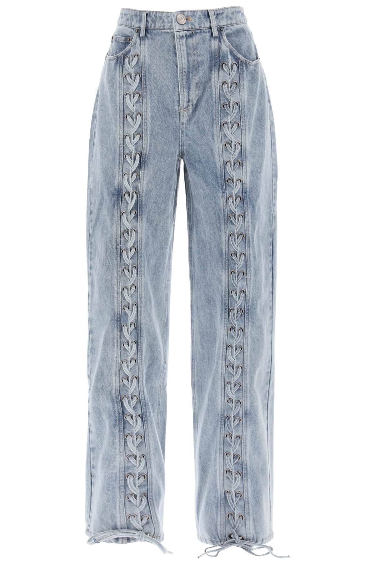 Rotate Rotate jeans with lace-up details