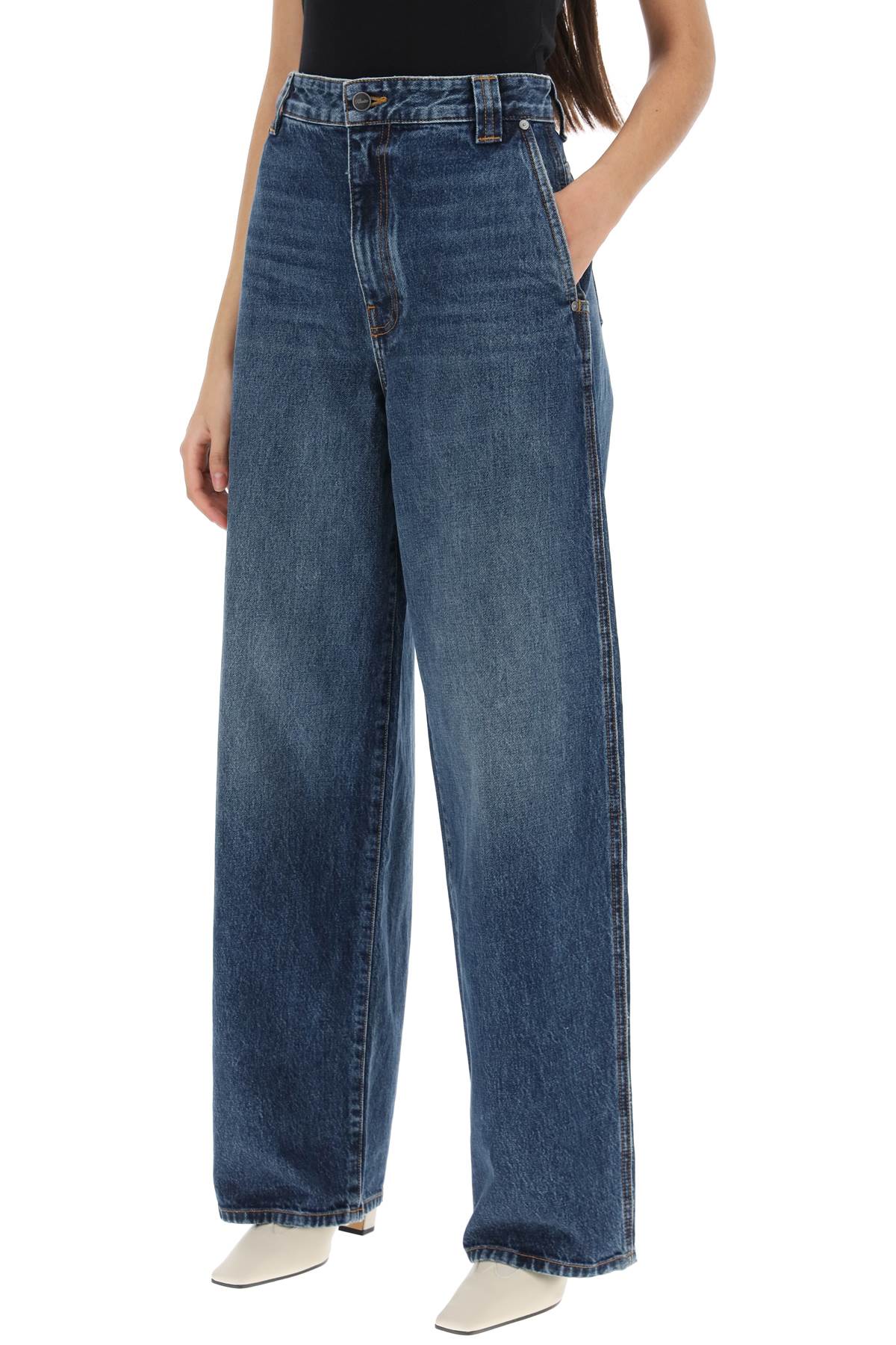 Khaite Khaite bacall wide leg jeans