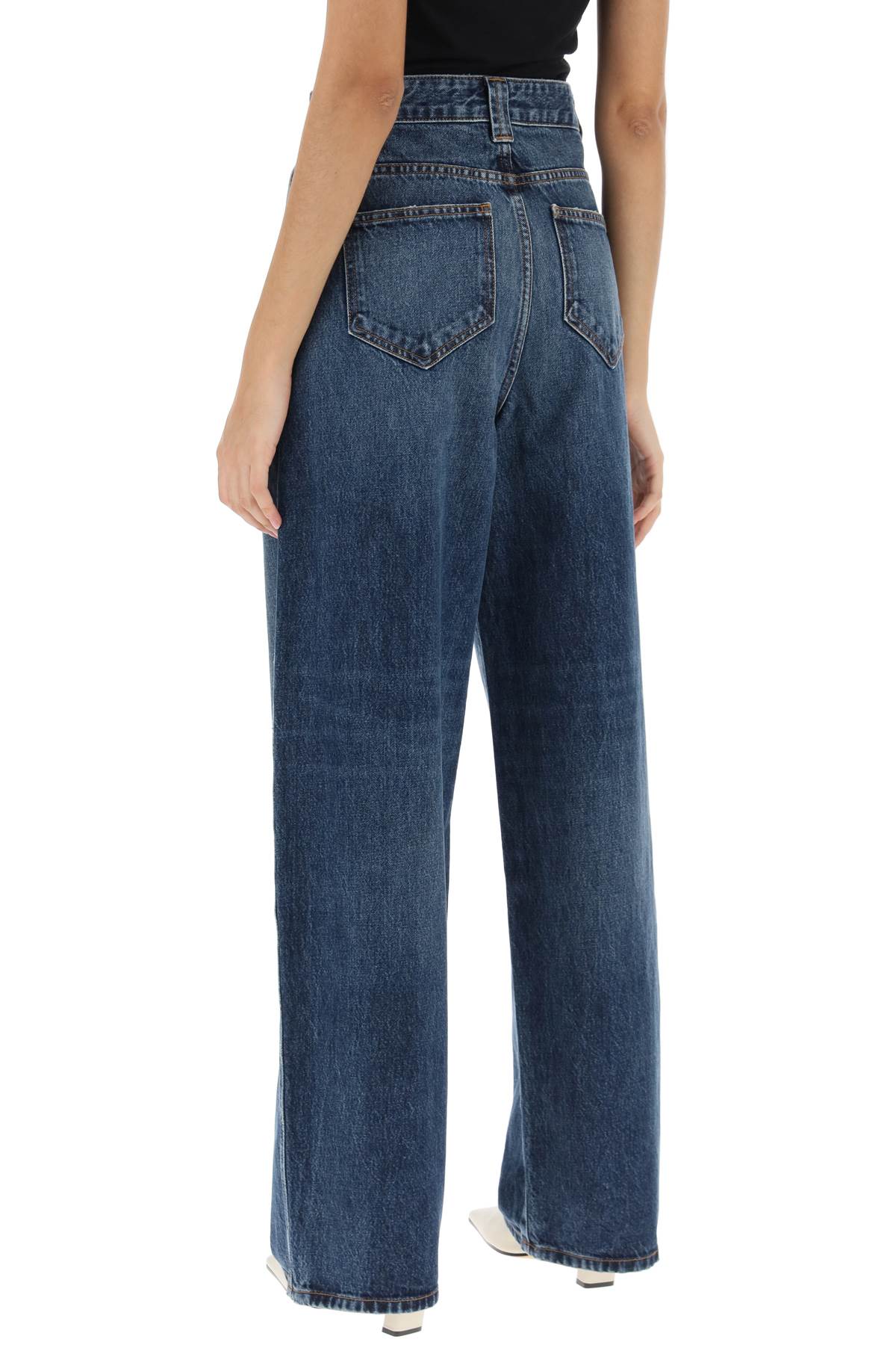 Khaite Khaite bacall wide leg jeans