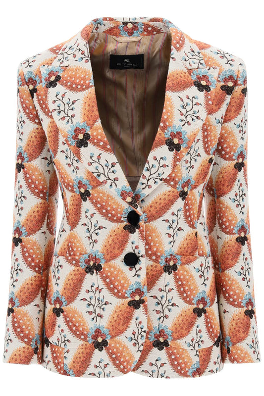 Etro Etro jacquard jacket with floral motif