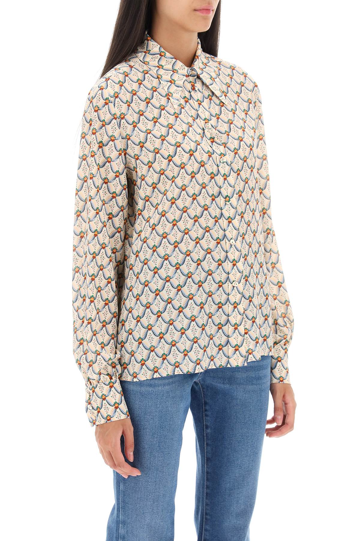 Etro Etro crepe de chine shirt with floralia motif