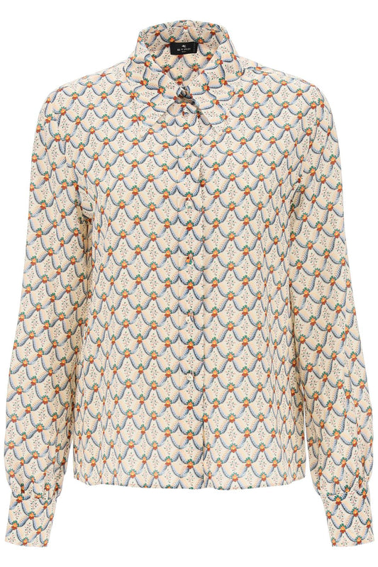 Etro Etro crepe de chine shirt with floralia motif