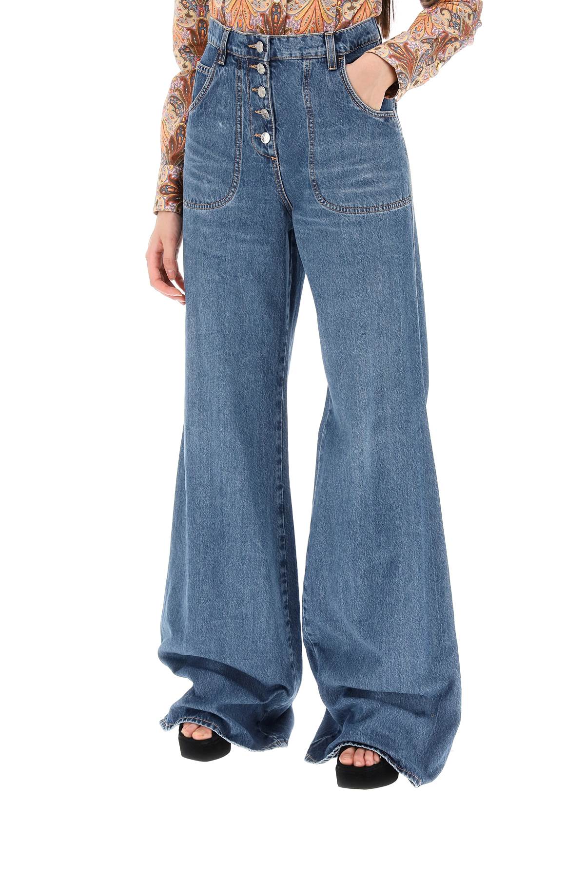 Etro Etro jeans with back foliage embroidery