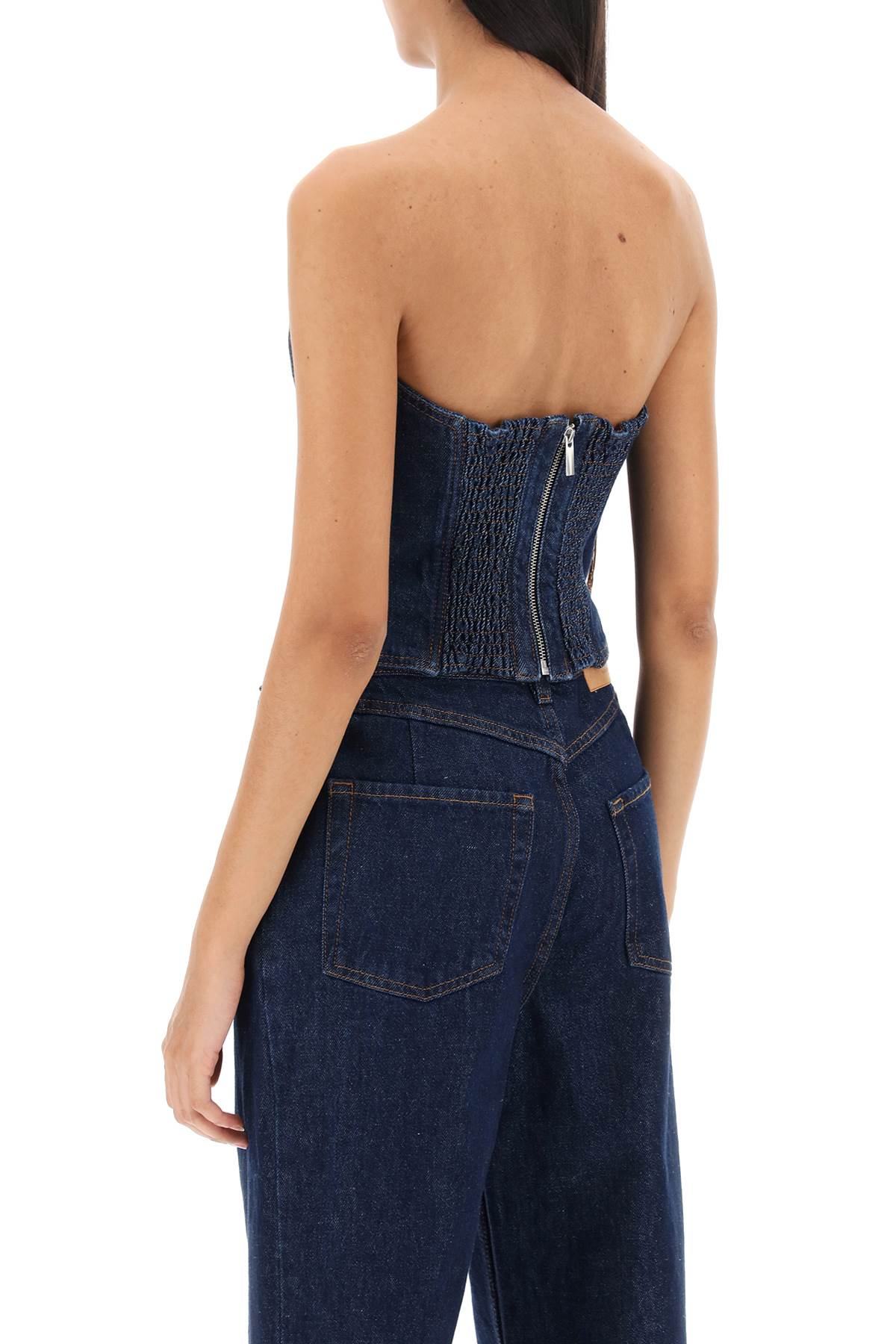 Magda Butrym Magda butrym denim bustier top