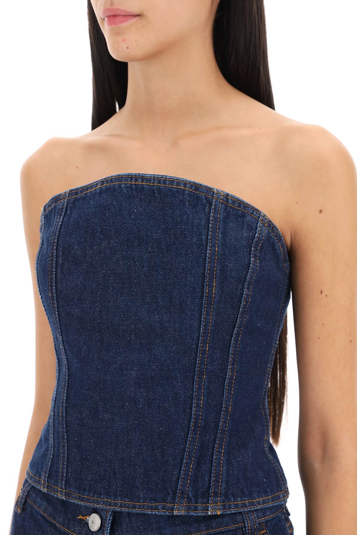 Magda Butrym Magda butrym denim bustier top