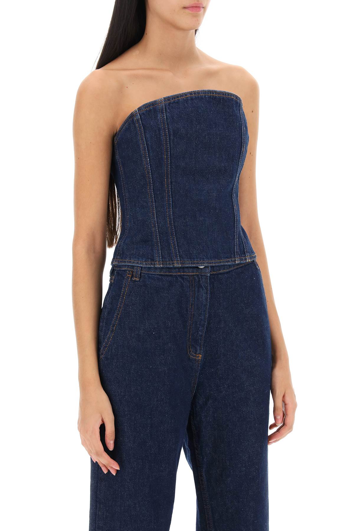 Magda Butrym Magda butrym denim bustier top