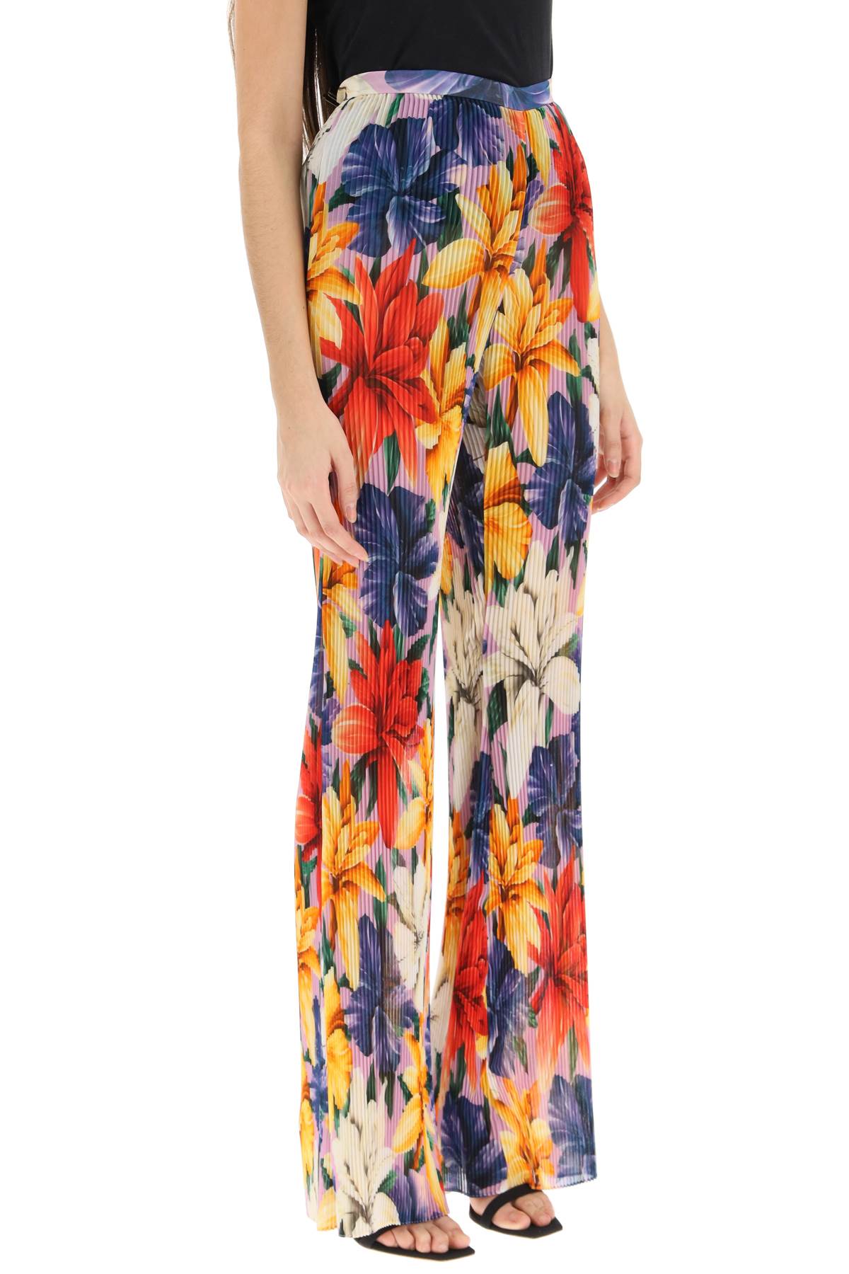 Etro Etro floral pleated chiffon pants