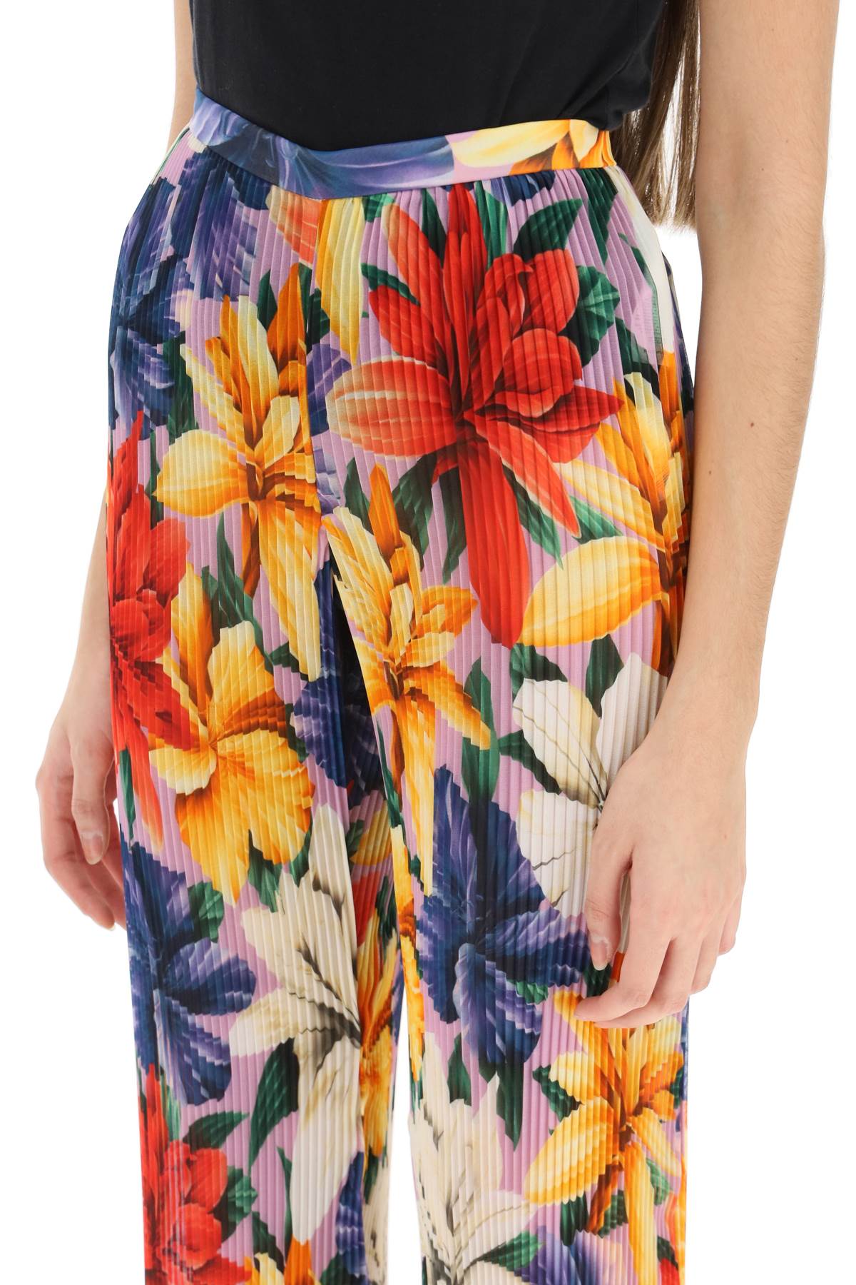 Etro Etro floral pleated chiffon pants