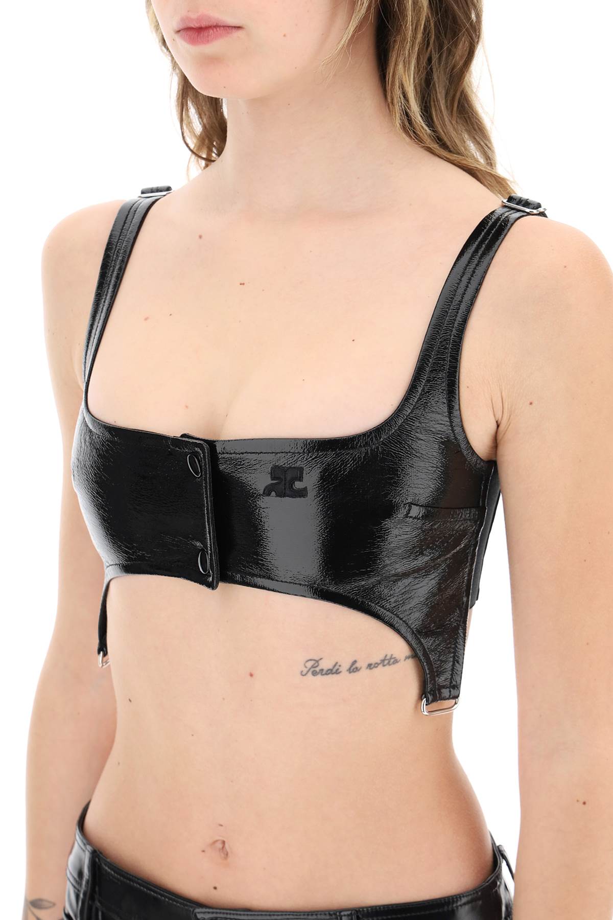 Courreges Courreges vinyl bralette top