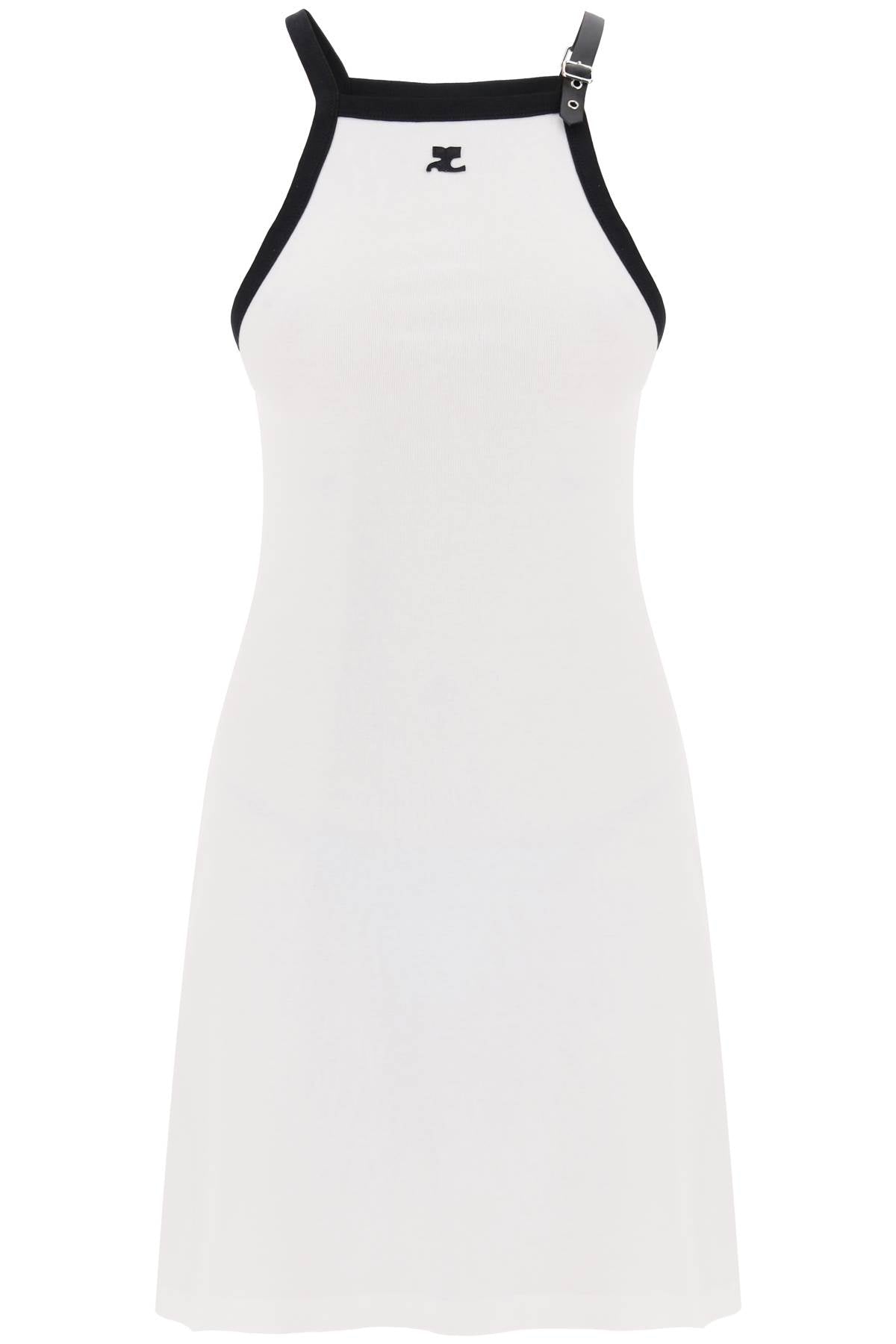 Courreges Courreges bicolor jersey mini dress in