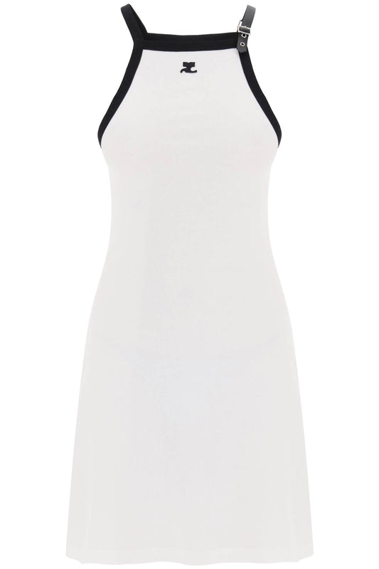 Courreges Courreges bicolor jersey mini dress in