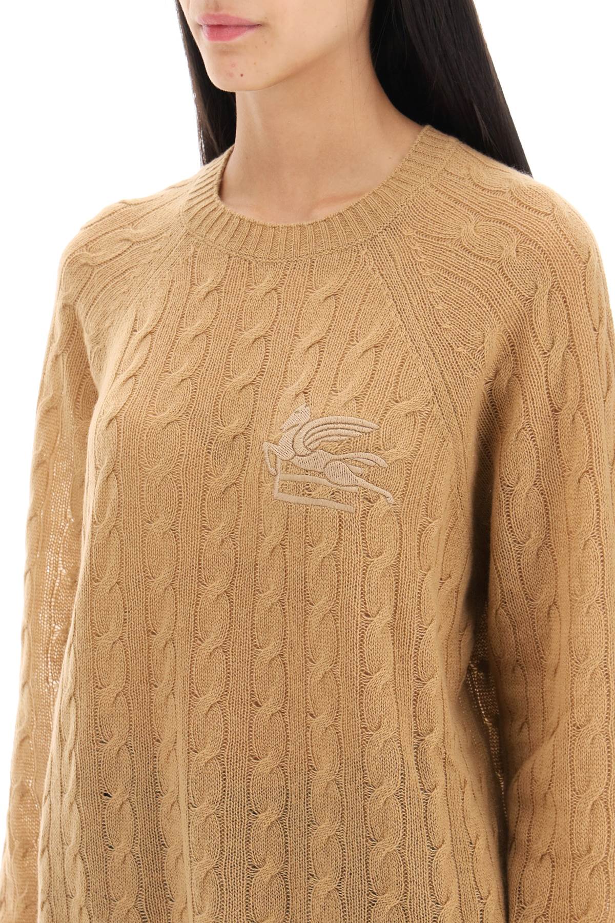 Etro Etro cashmere sweater with pegasus embroidery