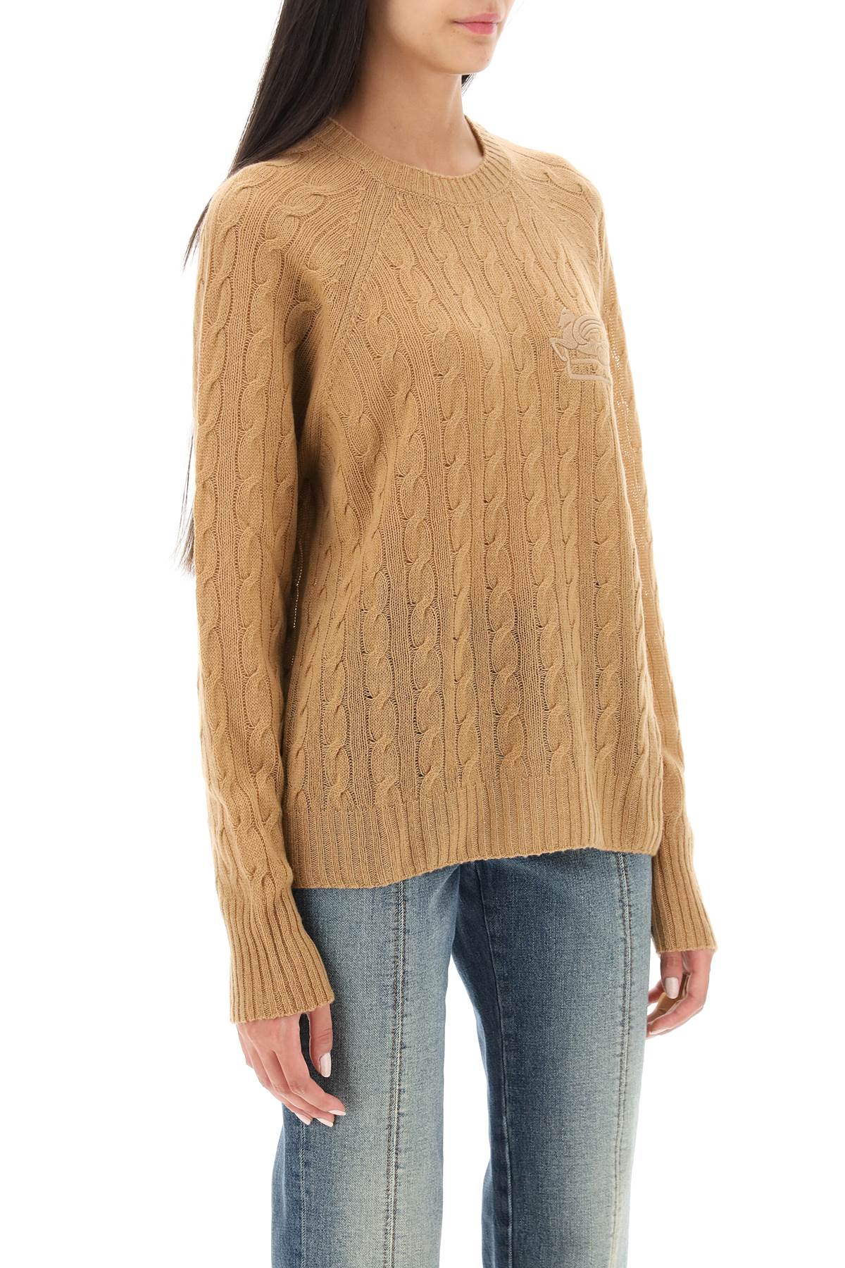 Etro Etro cashmere sweater with pegasus embroidery