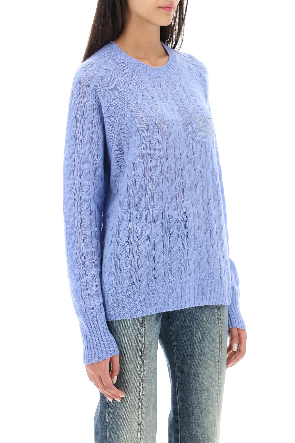 Etro Etro cashmere sweater with pegasus embroidery