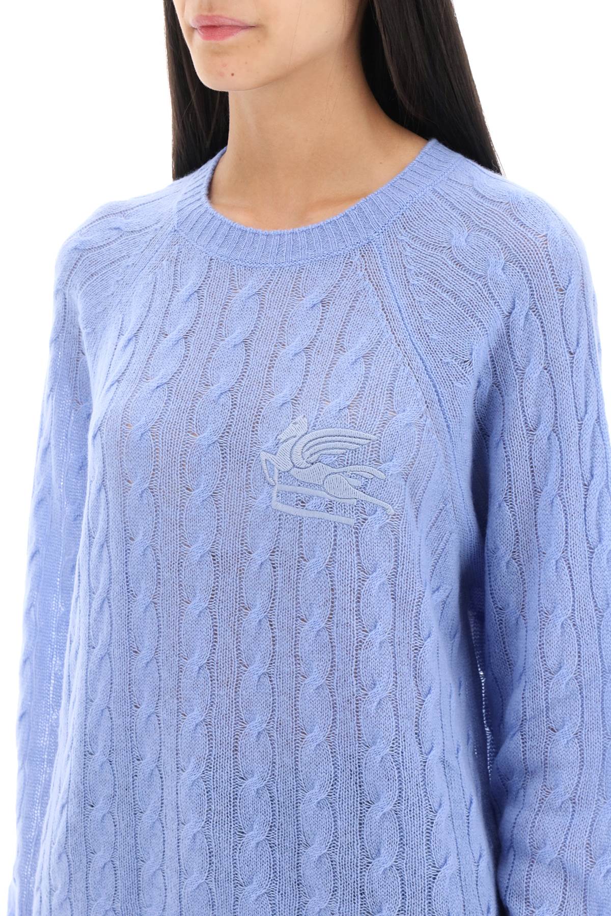 Etro Etro cashmere sweater with pegasus embroidery