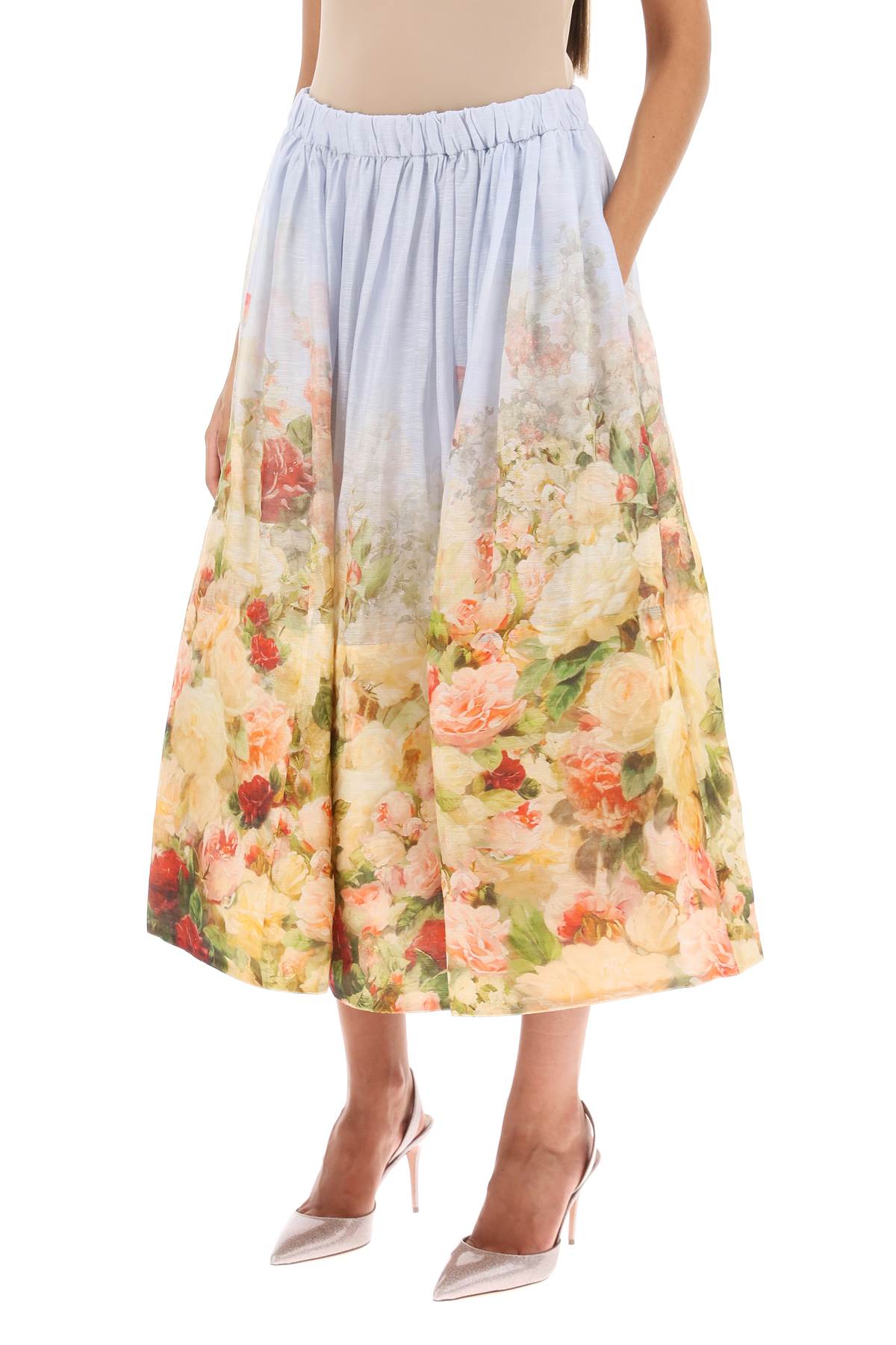 Zimmermann Zimmermann linen silk luminosity skirt