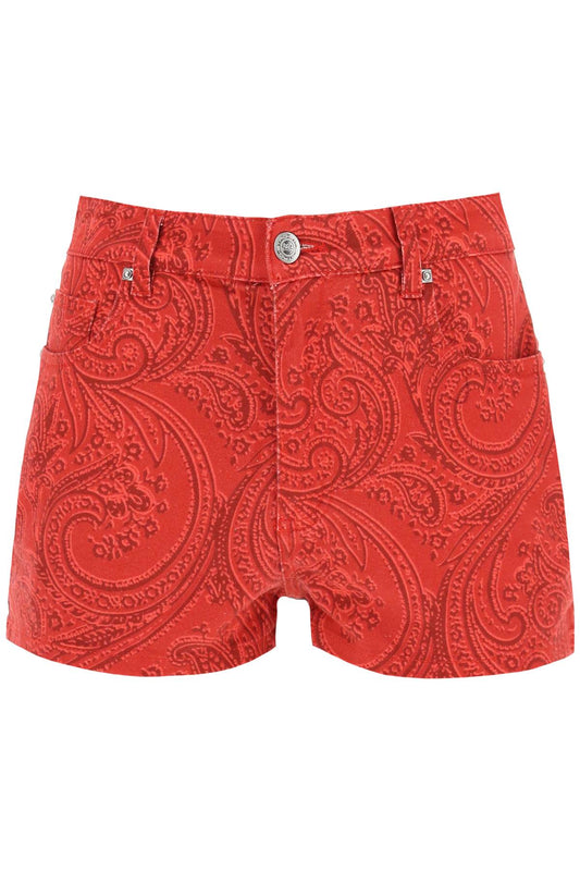 Etro Etro paisley denim shorts