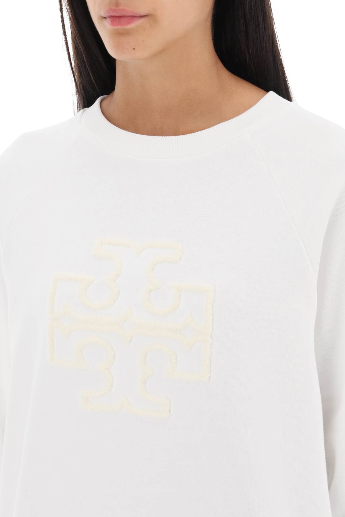 Tory Burch Tory burch crew-neck sweatshirt with t logo