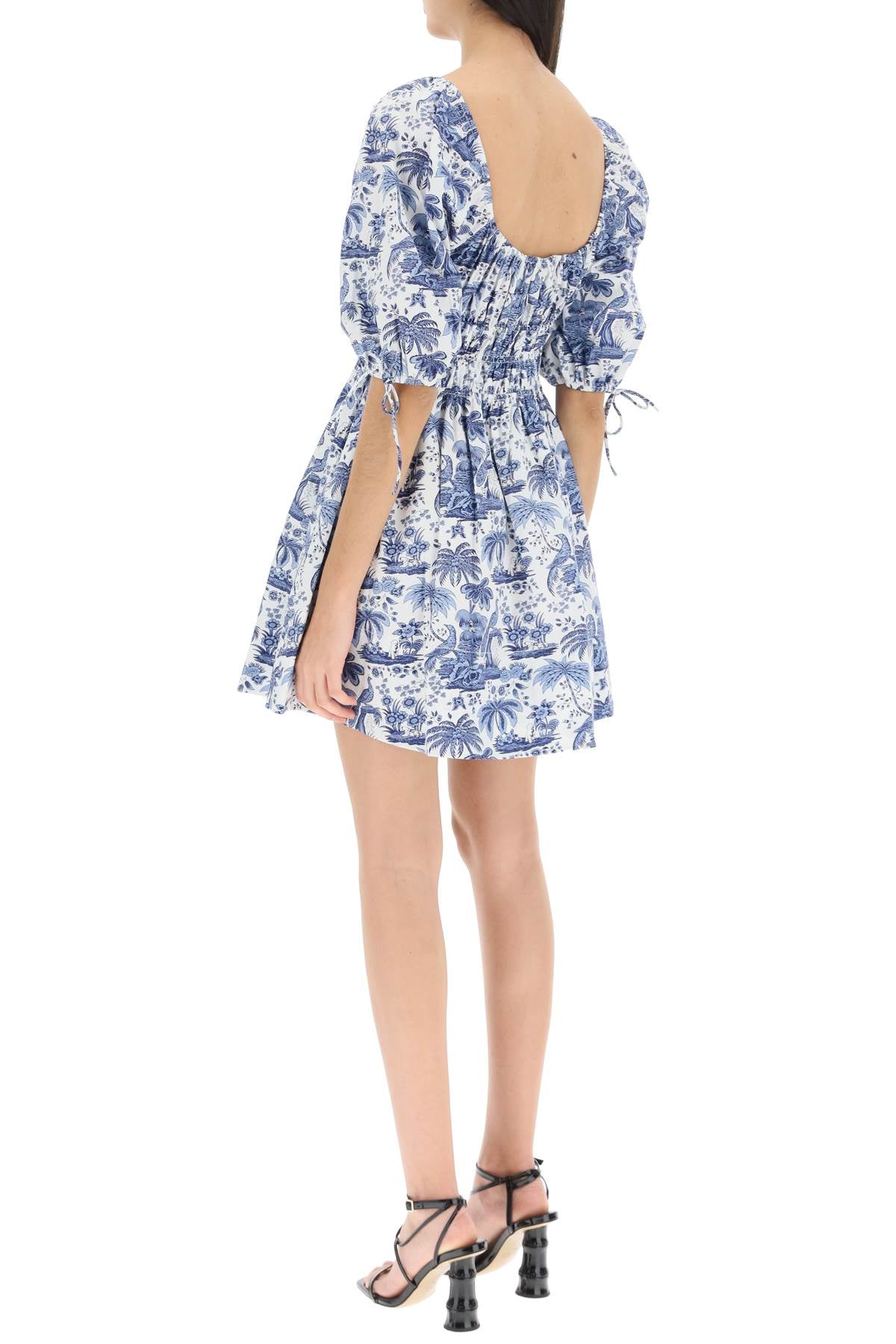 Staud Staud 'faye' toile de jouy mini cotton dress